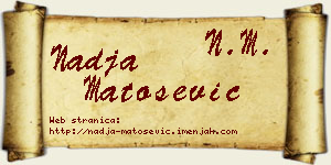 Nadja Matošević vizit kartica
